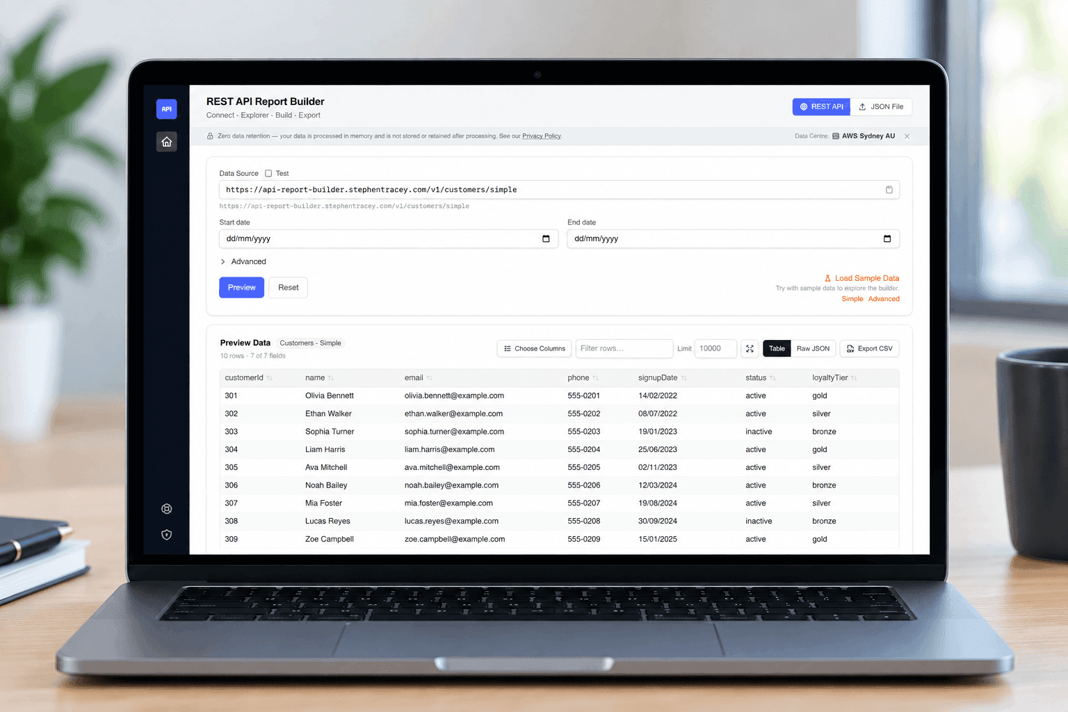 REST API Report Builder